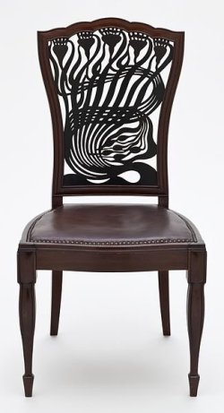 Chair, Arthur Heygate Mackmurdo, designed ca. 1883. Exhibited by the Los Angeles County Museum of Art. Source: Wikimedia Commons.