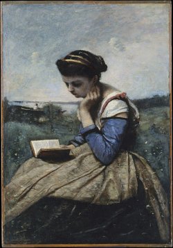 Camille Corot, A Woman Reading, 1869-70.