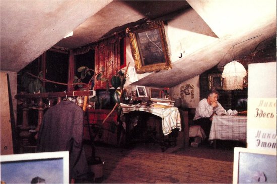 Ilya Kabakov in his studio