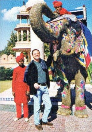 The author shopping in Jaipur, India, 1999.