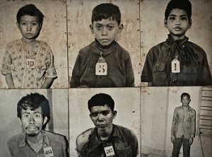 Victims of the Khmer Rouge, Security Prison 21 (S-21), Tuol Sleng Genocide Museum, Phnom Penh, Cambodia.
