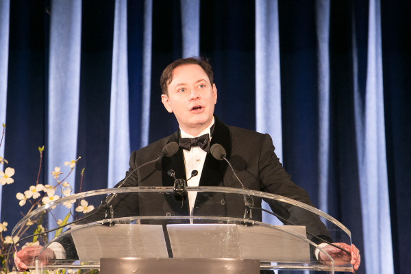 Andrew Solomon at the 2015 PEN Literary Awards. Photo: Beowulf Sheehan/PEN. Used by permission.