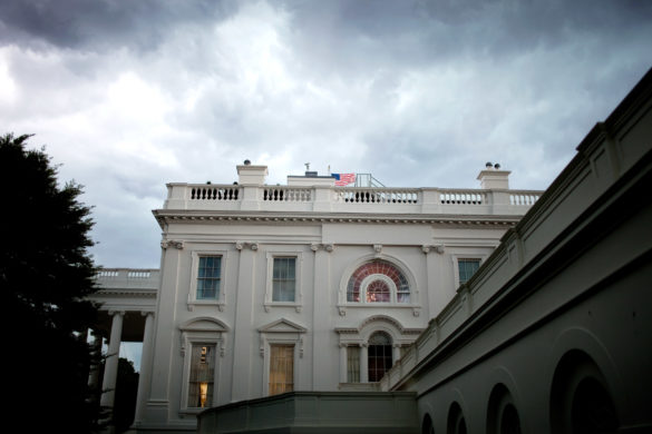 Storm clouds over the West Wing. Photo: Chuck Kennedy/The White House.