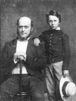 Henry James, Sr. and Henry James, Jr., 1854. Daguerrotype by Matthew Brady.