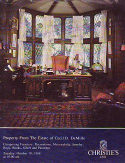 Catalogue of Christie's 1988 sale of the estate of Cecil B. DeMille.