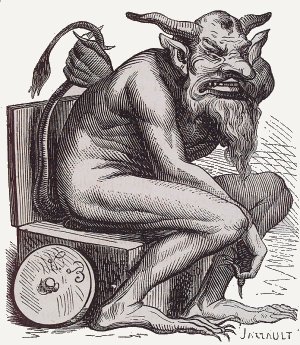 Belphegor the Demon, from Dictionnaire Infernal, 1863. Source: Wikimedia Commons.