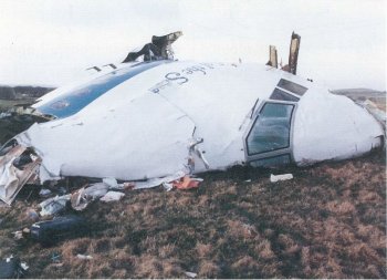 Wreckage of Pan Am Flight 103, Lockerbie, Scotland. Photo: Air Accident Investigation Branch.