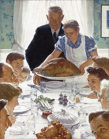 Norman Rockwell, Freedom from Want, 1941. Source: Wikimedia Commons.