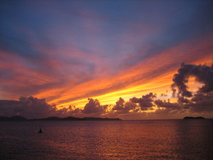 Sunset in Virgin Gorda, British Virgin Islands. Author: J.B. Sharp. Source: Wikimedia Commons.